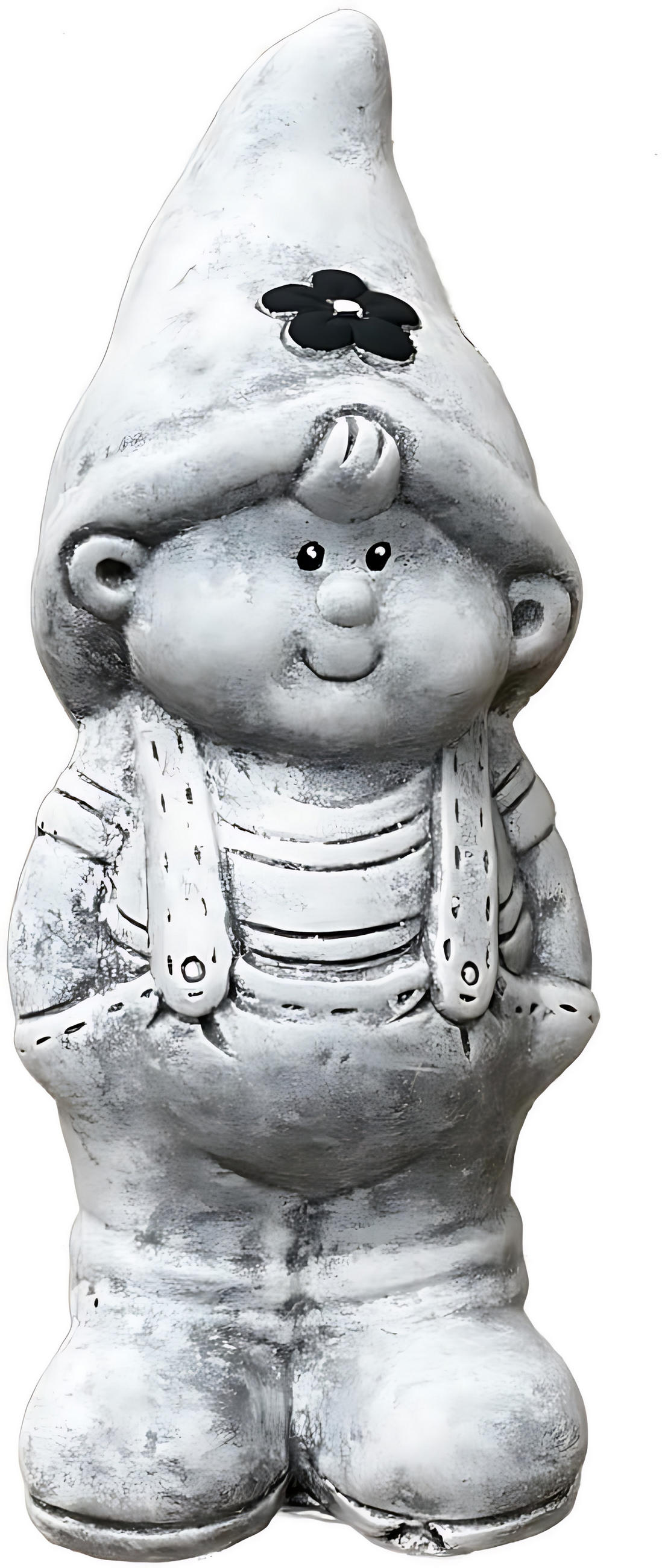 STEINFIGUR Wichtel Junge frostfest Steinguss - Grau, Stein (12/26/11cm) - stoneandstyle