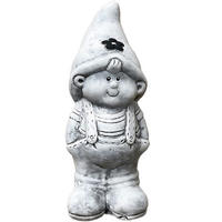 STEINFIGUR Wichtel Junge frostfest Steinguss - Grau, Stein (12/26/11cm) - stoneandstyle