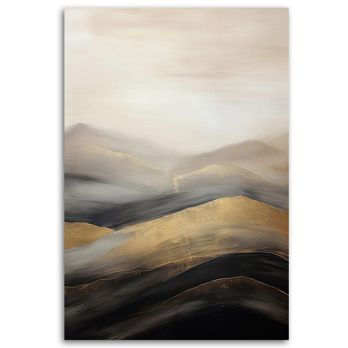 KUNSTDRUCK Gold 70/100 cm - Goldfarben, Textil (70/100cm) - KUNSTLOFT