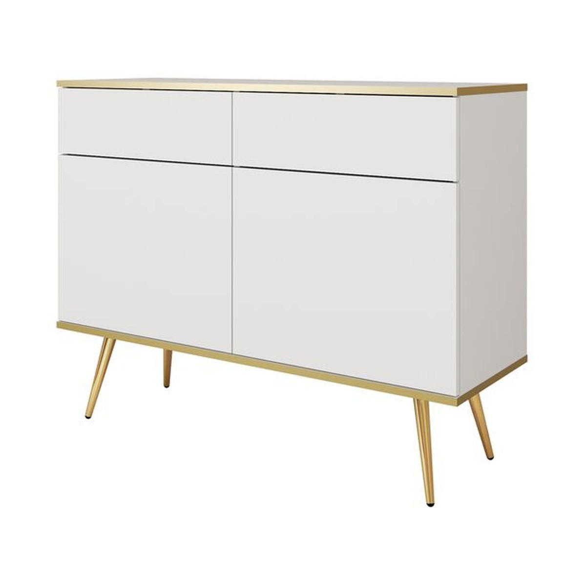 KOMMODE – KSZ107 – 107 cm – Oro System – Weiß - Weiß, Holzwerkstoff (107/85/39cm) - hi-markt