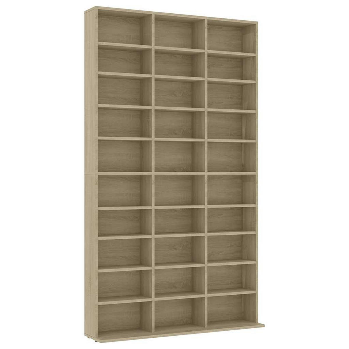 CD-SCHRANK SONOMA-EICHE 102X23X177,5 CM HOLZWERKSTOFF - Sonoma Eiche, Holz (16/177.5/102cm) - vidaXL