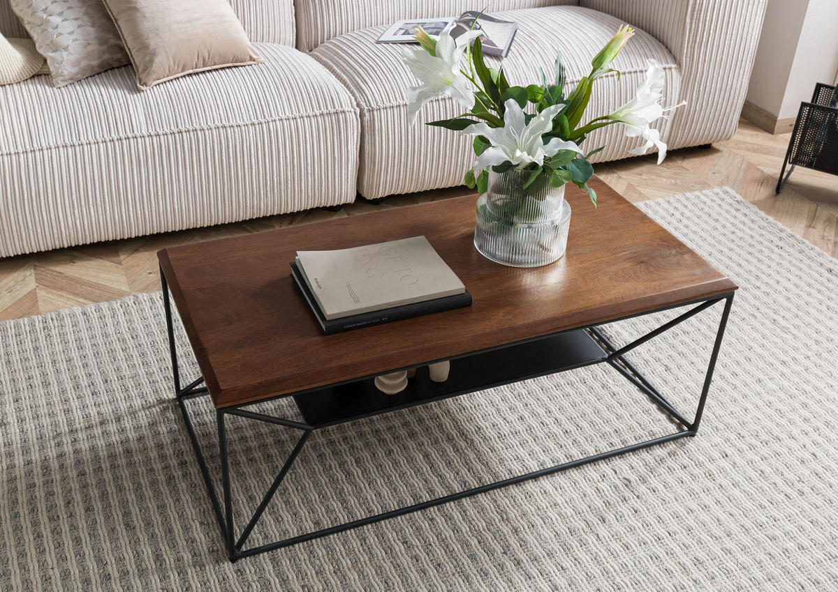 COUCHTISCH Mango 110x55x43 braun geölt LOUNGE COLLECTION #100 - Braun, Holzwerkstoff (110/55/43cm) - Massivmoebel24
