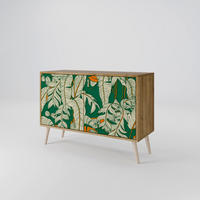 SIDEBOARD VERDANT PLEASURES, Eicheneffekt, 111x42x77,5 cm, 2 Türen - Eichefarben/Buchefarben, Holzwerkstoff/Buchenholz (111/77.5/42cm) - SpaceRebels