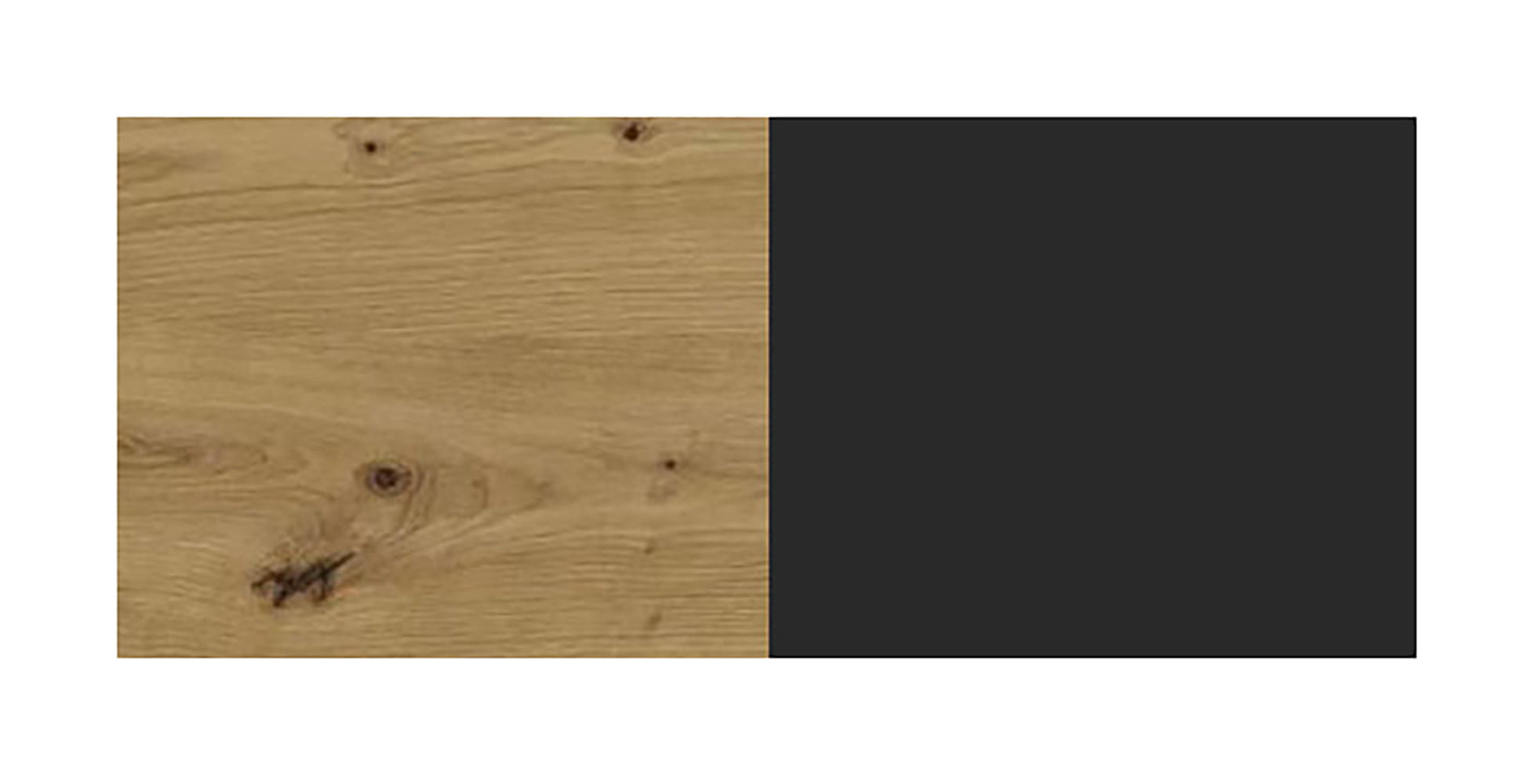 APOTHEKERSCHRANK Bonn D1D/40 Graphit Matt / Eiche Artisan 40 / 50 / 82cm - Graphitfarben/Eiche Artisan, Holz/Holzwerkstoff (40/82/50cm) - Feldmann-Wohnen