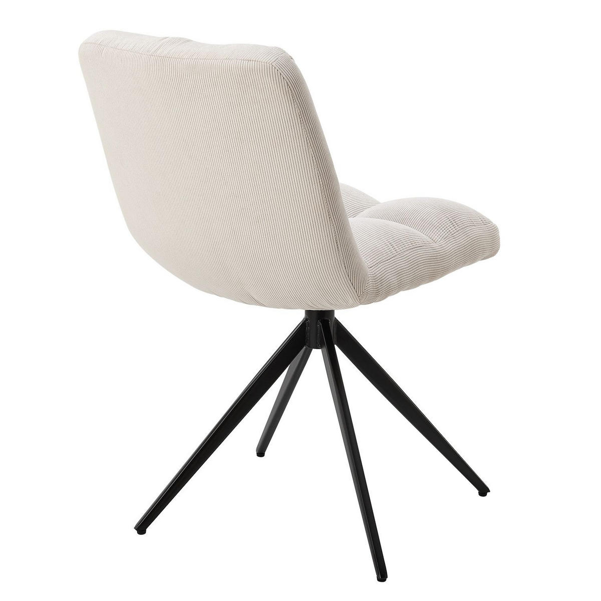 DREHSTUHL Dallas cord beige (2er-Set) - Beige, Textil (45/84/45cm) - Juskys