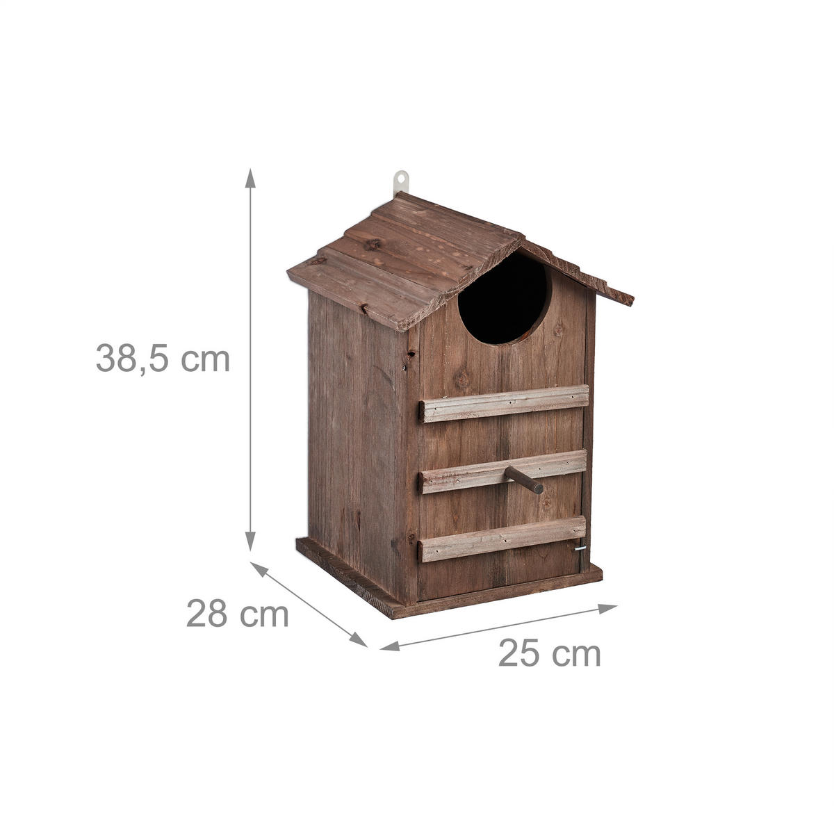 EULEN-NISTKASTEN - Braun, Holz/Metall (25/38.5/28cm) - Relaxdays