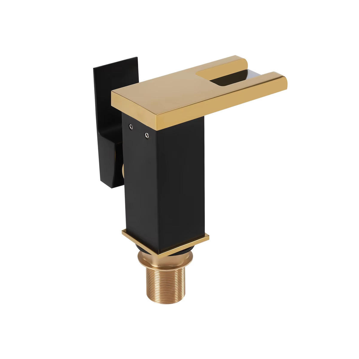 WASCHTISCHARMATUR Wasserfall LED 3 Farben - Goldfarben, Metall (12.5/12.5/5cm) - Kaket