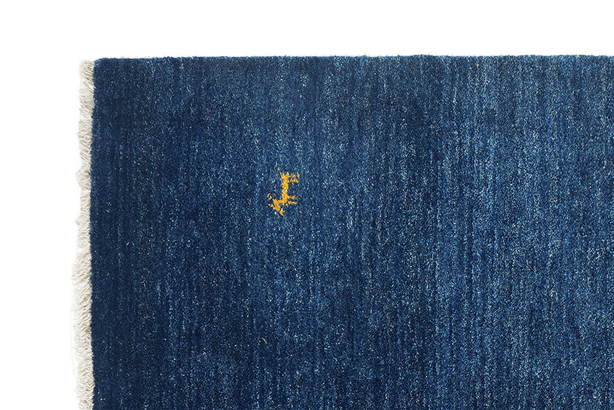 GABBEH-TEPPICH handgeknüpft Blau 205/153 cm Schurwolle - Blau, Textil (153/205cm) - Looma