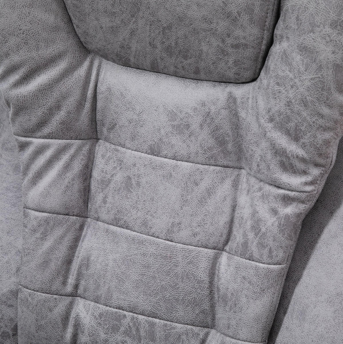 BÜROSTUHL in Grau 70x65x119 cm mit Massage- und Heizfunktion, neigbarer Rückenlehne und Fußstütze - Grau, Textil (65/119/70cm) - IVMEU