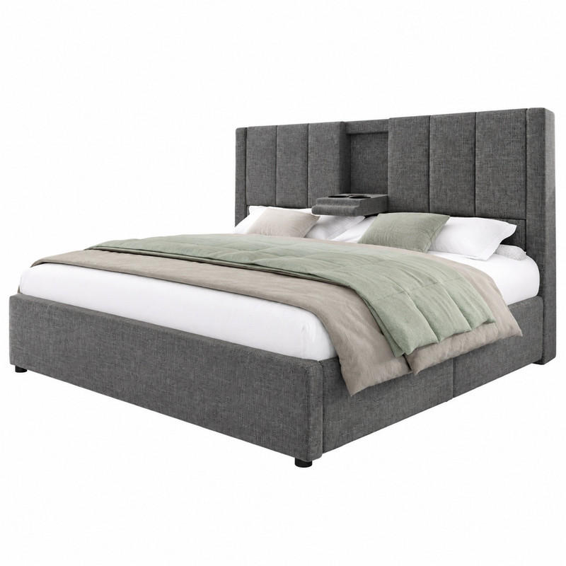 Beauniv Bett Grau 140x200 cm
