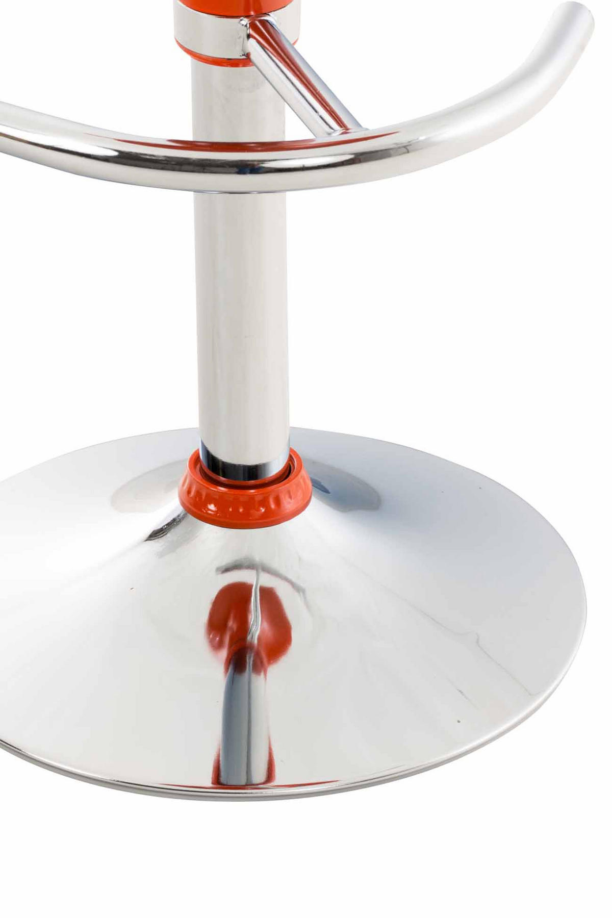BARHOCKER 2er Set Kunststoff orange - Chromfarben/Orange, Kunststoff/Metall (37/87/37cm) - CLP