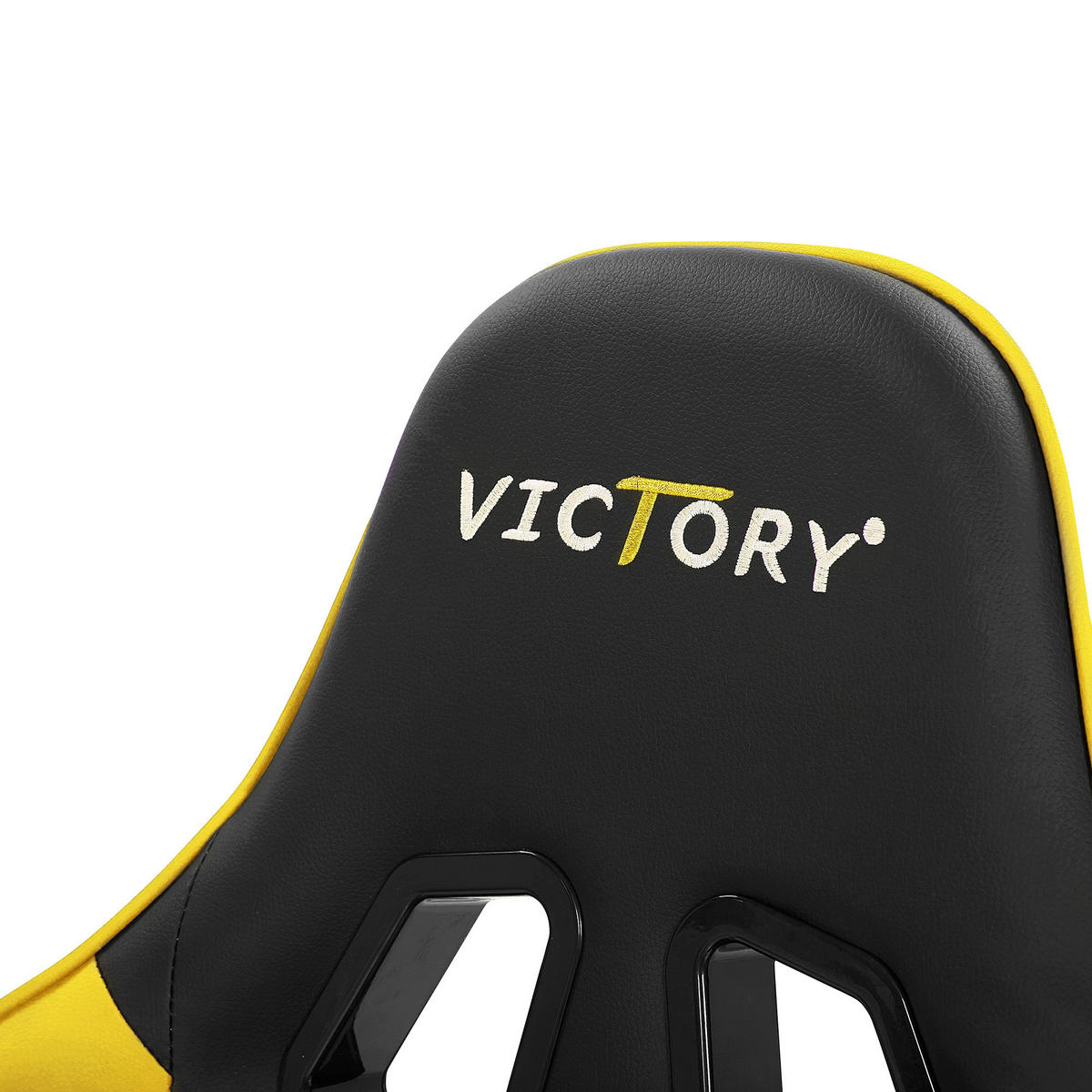 BÜROSTUHL Kunstleder Schwarz/Gelb Victory - Schwarz, Kunststoff/Textil (55/124/60cm) - Beliani