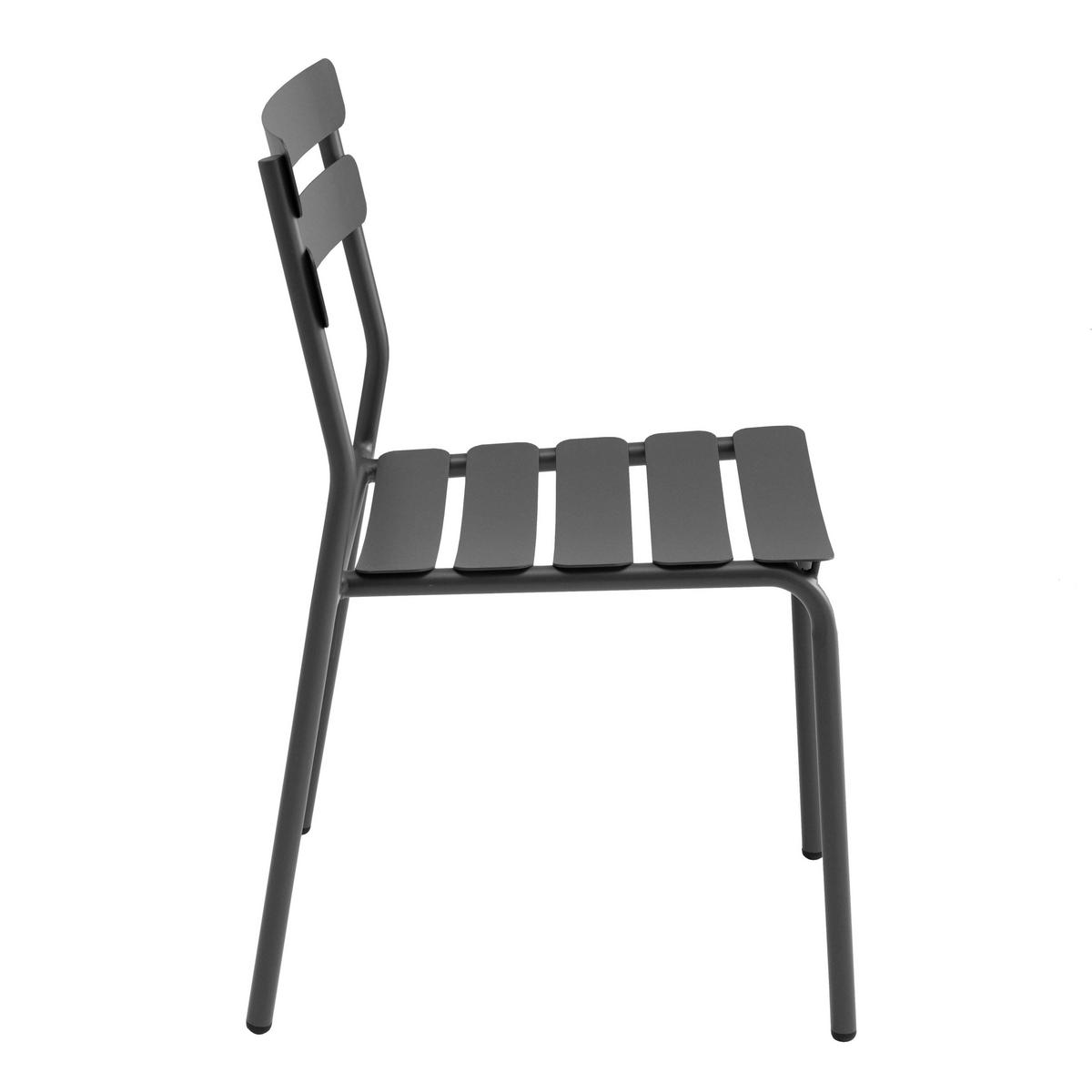 GARTENSTUHL, Schwarz - Schwarz, Metall (47/84/46cm) - Oviala