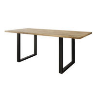 TISCH Schwarz SOFTI U Ausziehbar 160x90/200 cm - Eichefarben/Schwarz, Holzwerkstoff (200/90/75.6cm) - Sepro Meble