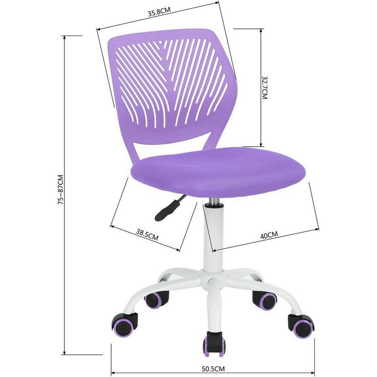 BÜROSTUHL Lila Ergonomisch Verstellbar - Lila, Textil (38.5/87/40cm)