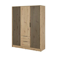 KLEIDERSCHRANK – 155 cm – Nelly – Eiche - Eiche Artisan, Holzwerkstoff (155/200/51cm) - hi-markt