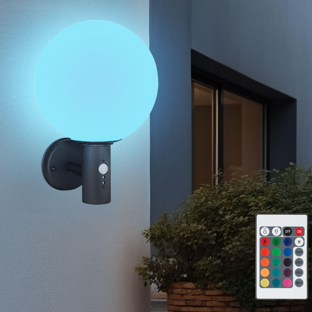 LED AUSSEN-WANDLEUCHTE OSSY Anthrazit Glas - Anthrazit, Glas (26.5/37/25cm) - Globo Lighting