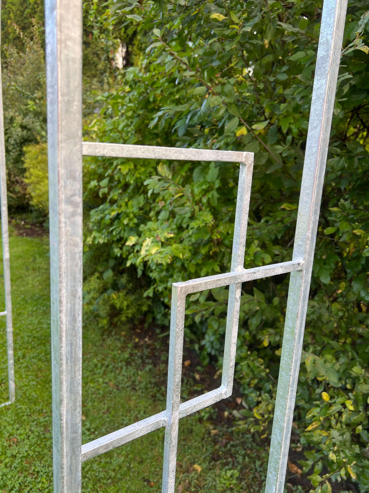 ROSENBOGEN Metall Verzinkt Massiv 150 cm Torbogen - Silberfarben, Metall (150/222/34cm) - DanDiBo