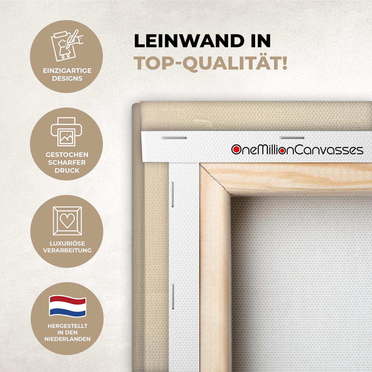 SLIKA NA PLATNU Jadrnica 80x120 cm - krem, tekstil (80/120cm) - MuchoWow