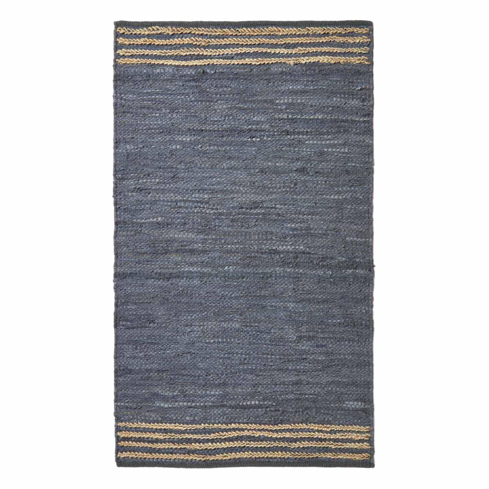 FLICKENTEPPICH aus Recycling-Leder 160/230 cm - Grau, Leder (160/230cm) - Homescapes