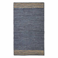FLICKENTEPPICH aus Recycling-Leder 160/230 cm - Grau, Leder (160/230cm) - Homescapes