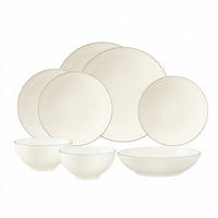 EINSTEIGER-SET Savona Grey Line creme 8er Set - Creme, Keramik (2/2/2cm) - Seltmann Weiden