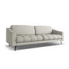 4-SITZER-SOFA Chenille Stoff Beige - Beige/Schwarz, Textil/Metall (238/80/95cm) - Makamii