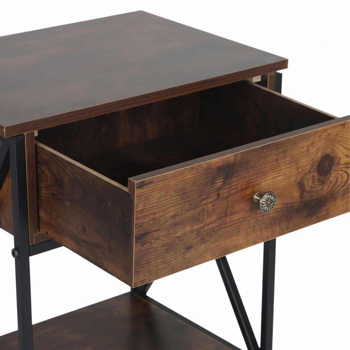 NACHTTISCH - Multicolor, Holzwerkstoff/Metall (40/55/30cm) - Relaxdays