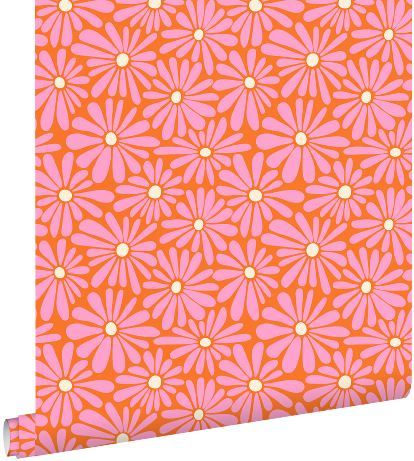 TAPETE Gänseblümchen 50 x 900 cm - Pink, Papier (50/900cm) - ESTAhome