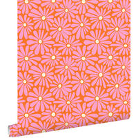 TAPETE Gänseblümchen 50 x 900 cm - Pink, Papier (50/900cm) - ESTAhome