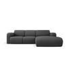 ECKSOFA rechts Molino aus strukturiertem Stoff dunkelgrau 4 Sitzplätze - Dunkelgrau, Textil (170/250cm) - Micadoni