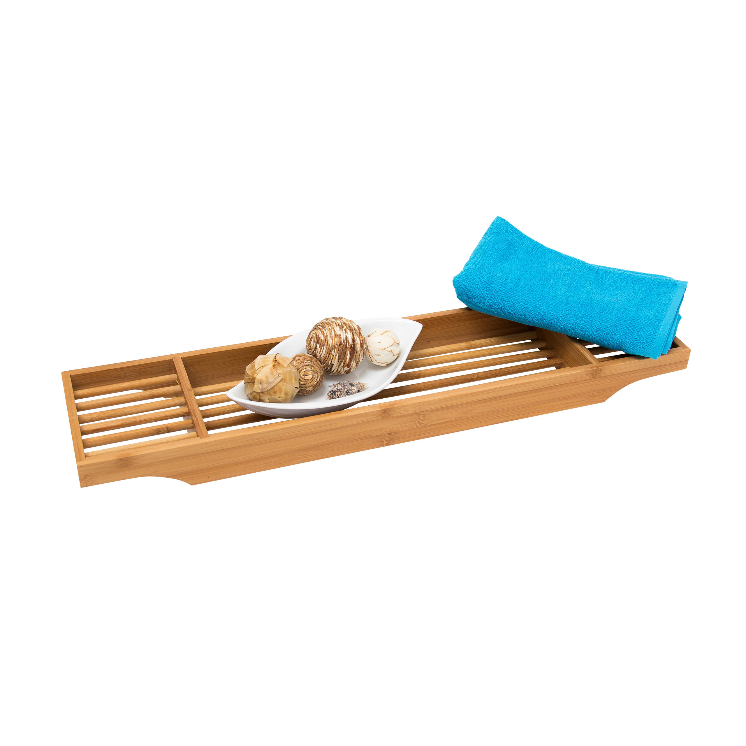 BADEWANNENABLAGE - Hellbraun, Holz (70/5.5/16.5cm) - Relaxdays