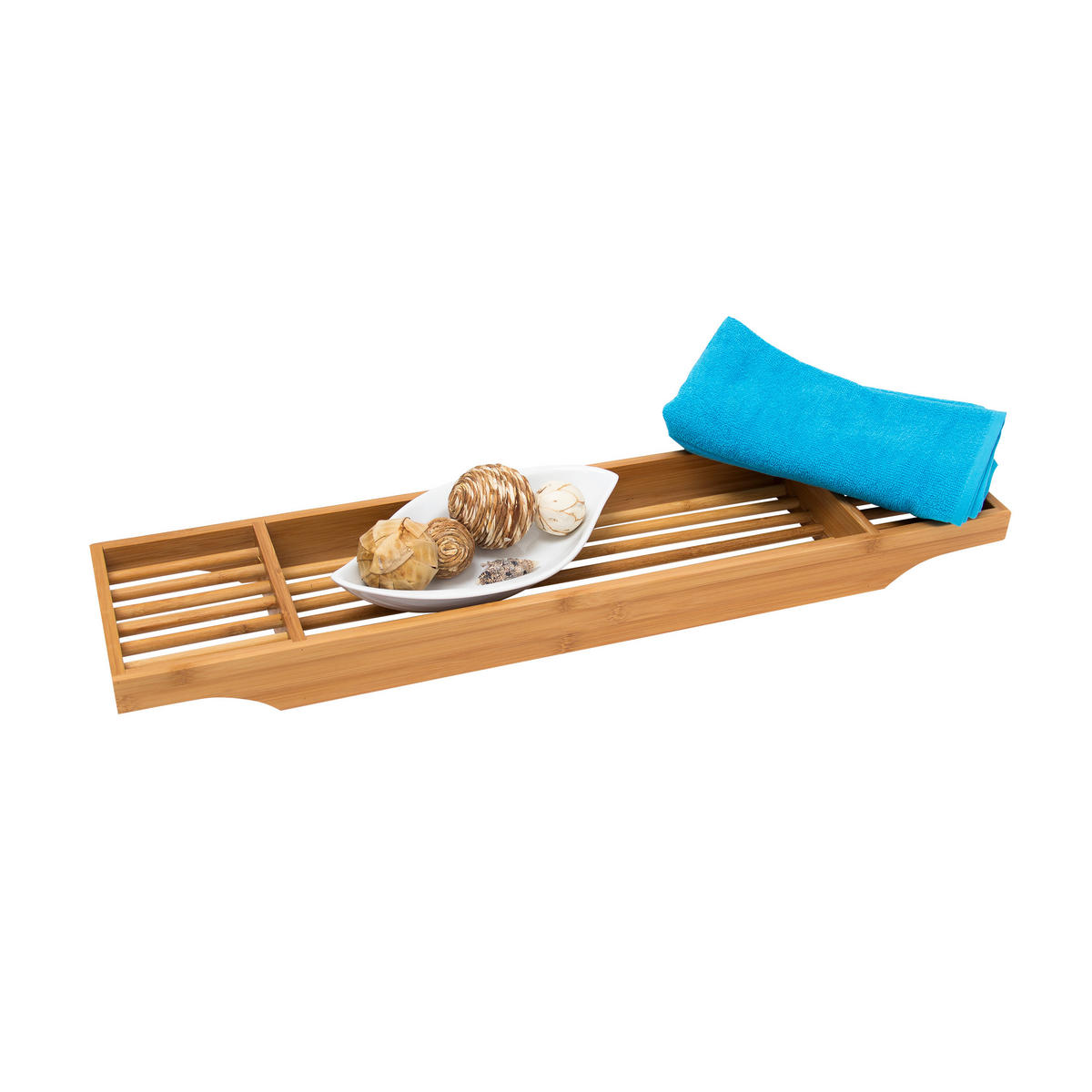 BADEWANNENABLAGE - Hellbraun, Holz (70/5.5/16.5cm) - Relaxdays