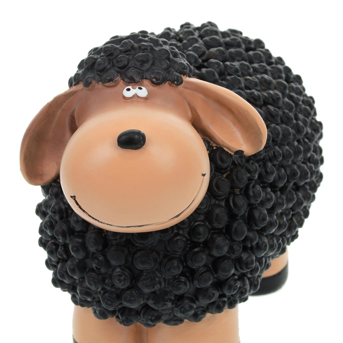 SCHAF-GARTENFIGUR - Schwarz, Kunststoff (21/16/12.5cm) - Relaxdays