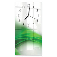 WANDUHR 30x60 cm - Rose Bowl - Grün, Glas (30/60/0.4cm) - TULUP