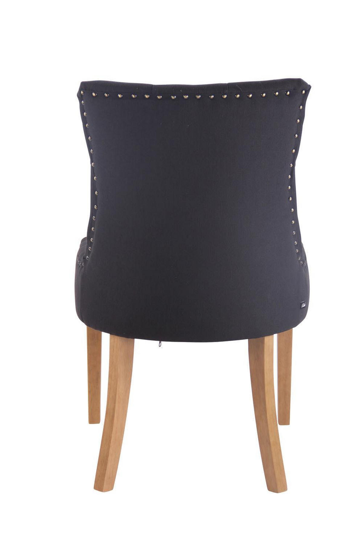 WOHNZIMMERSTUHL 2er Set Stoff schwarz - Schwarz/Naturfarben, Holz/Textil (55/92/58cm) - CLP