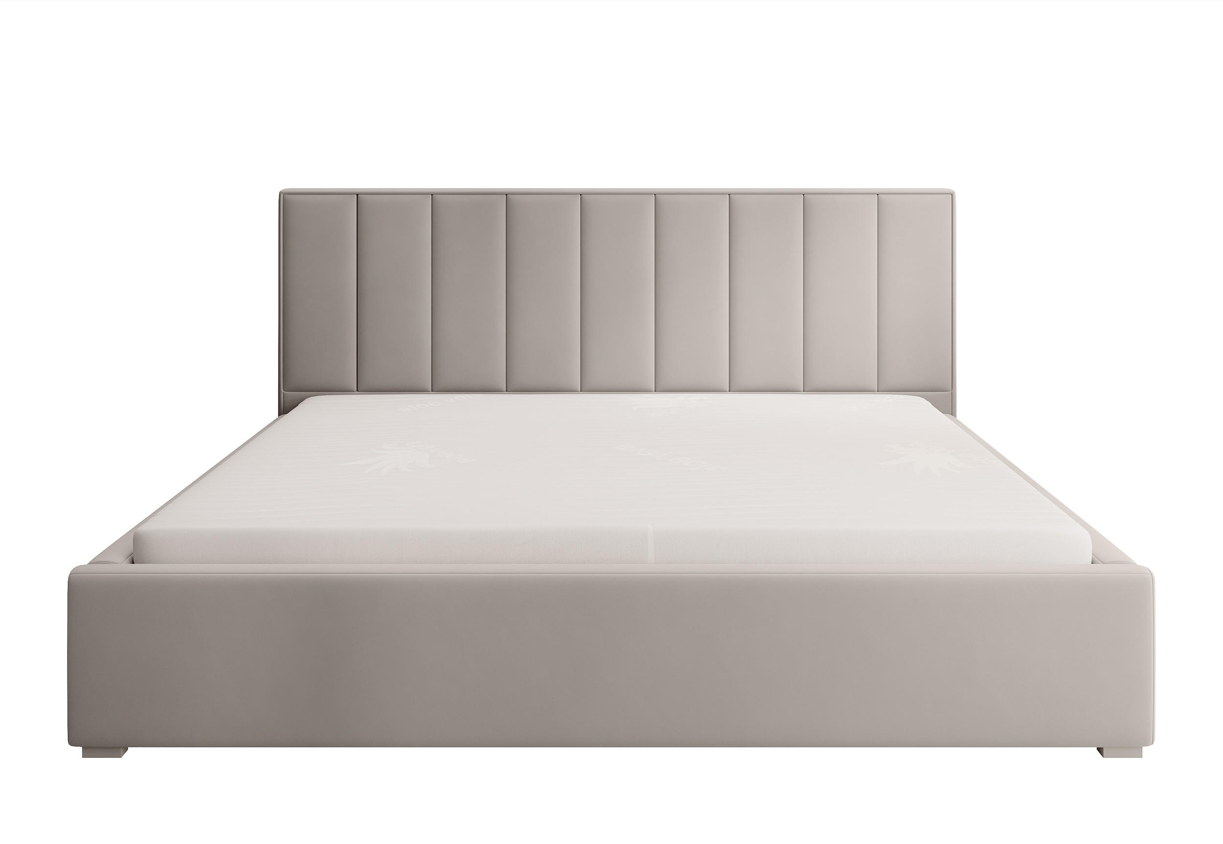 POLSTERBETT Rinus Grau Plüsch mit Bettkasten 160 cm - Greige, Textil (160/200cm) - Selsey