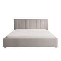 POLSTERBETT Rinus Grau Plüsch mit Bettkasten 160 cm - Greige, Textil (160/200cm) - Selsey