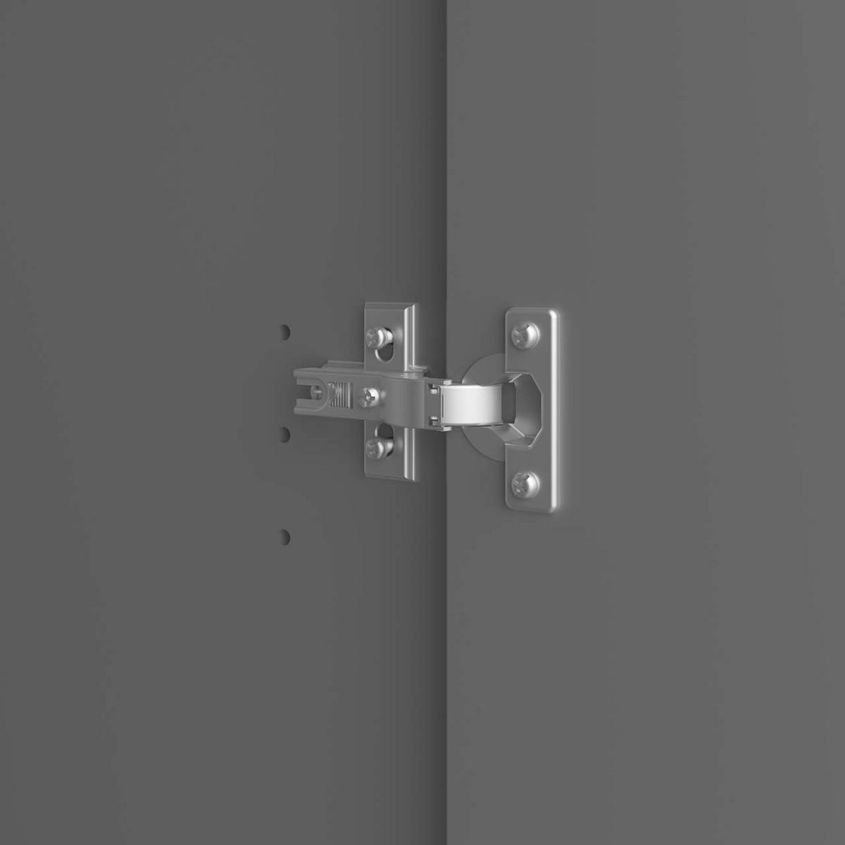 KLEIDERSCHRANK grau - Grau, Holzwerkstoff (99/192/50cm) - ebuy24