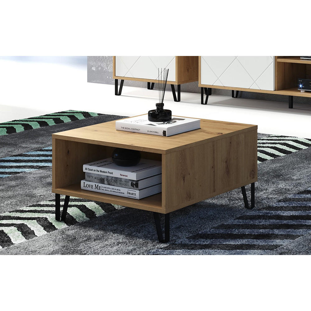 COUCHTISCH Universal Eiche Dekor - Eichefarben, Holzwerkstoff/Textil (60/60/37cm) - ebuy24