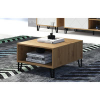 COUCHTISCH Universal Eiche Dekor - Eichefarben, Holzwerkstoff/Textil (60/60/37cm) - ebuy24