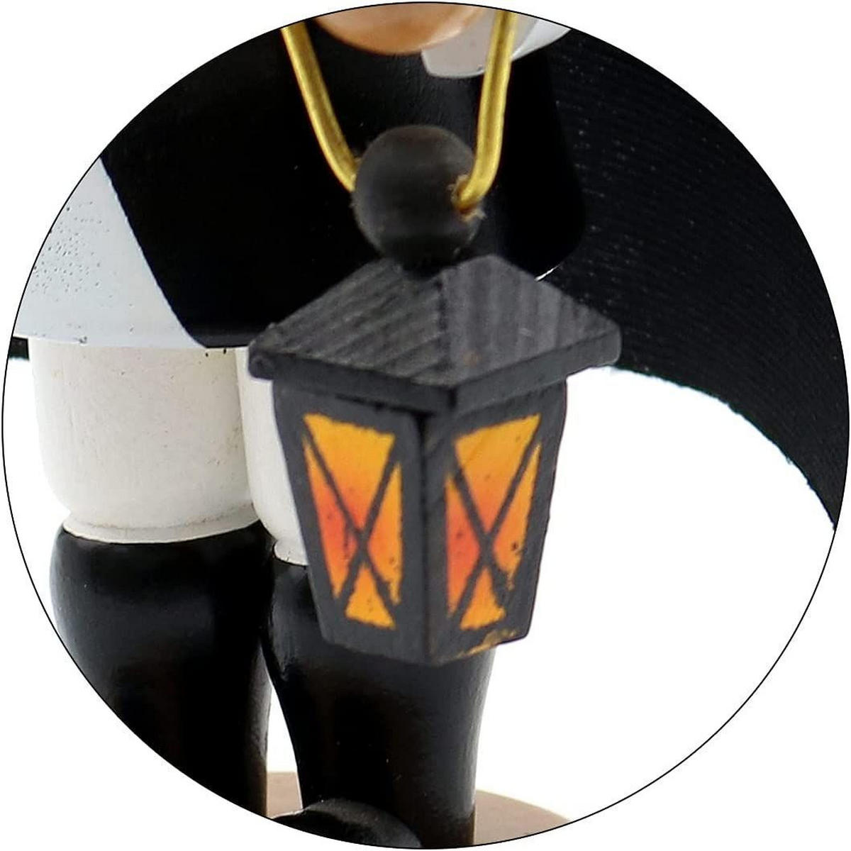 RAUCHFIGUR Bergmann mit Umhang u. Laterne 9/6/17 cm - Schwarz, Holz (6/17/9cm) - Dekoteam24