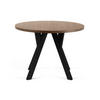 ESSTISCH INDAGA Ausziehbar 100-180cm Rund, lefkas/schwarz - Schwarz/Braun, Holz (100/180/75cm) - KONSIMO®
