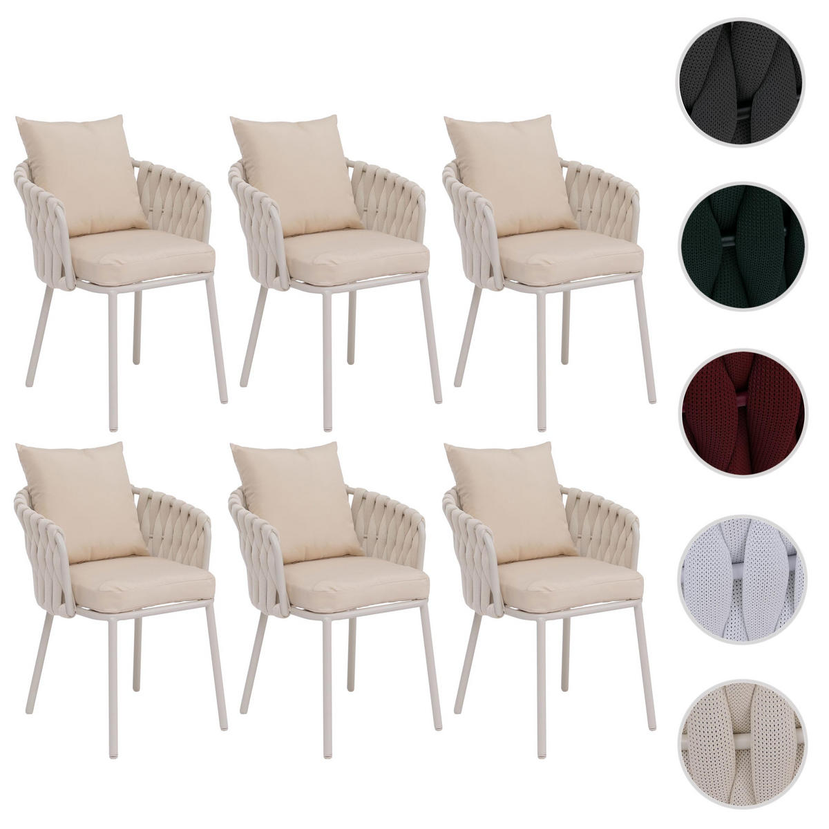 JEDÁLENSKÁ stolička krémovo biela - krémová, textil (56/71/57cm) - MCW