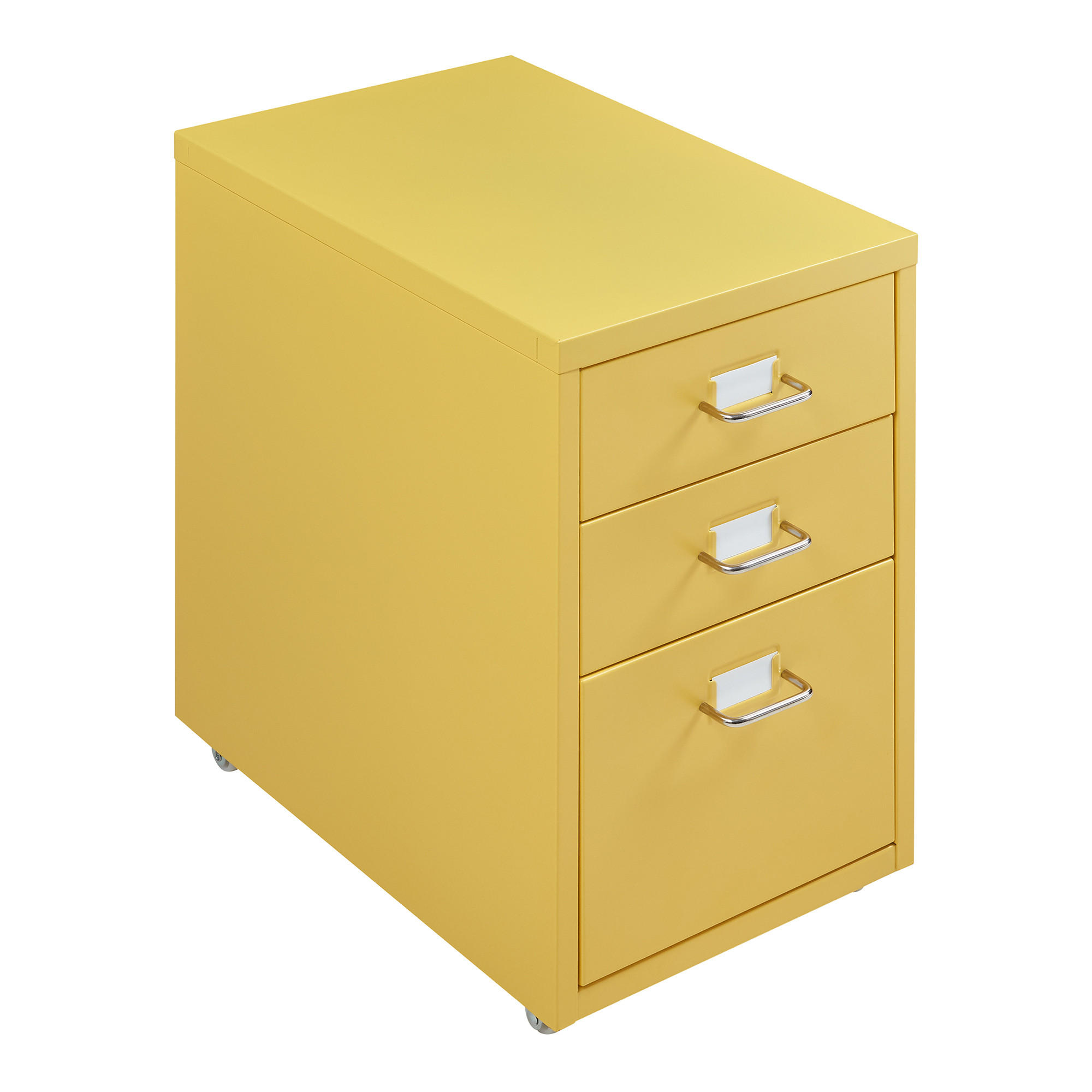 ROLLCONTAINER Kökar - Gelb, Metall (28/48/41cm) - [en.casa]