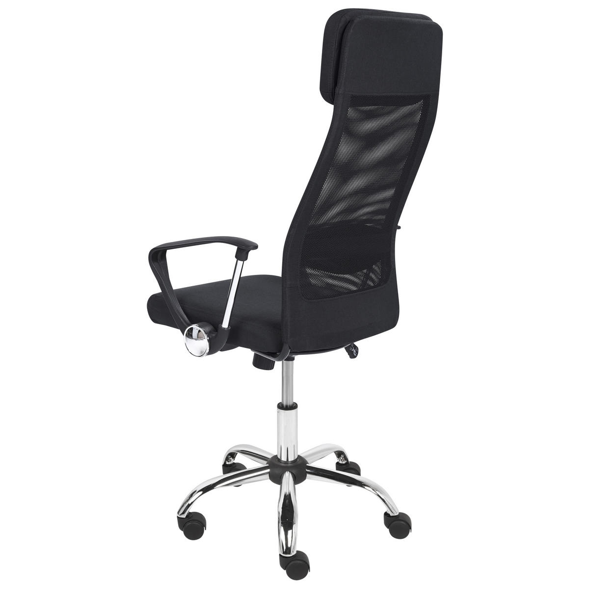 BÜROSTUHL Schwarz PIONEER Pioneer II - Silberfarben/Schwarz, Textil (63/118/63cm) - Beliani