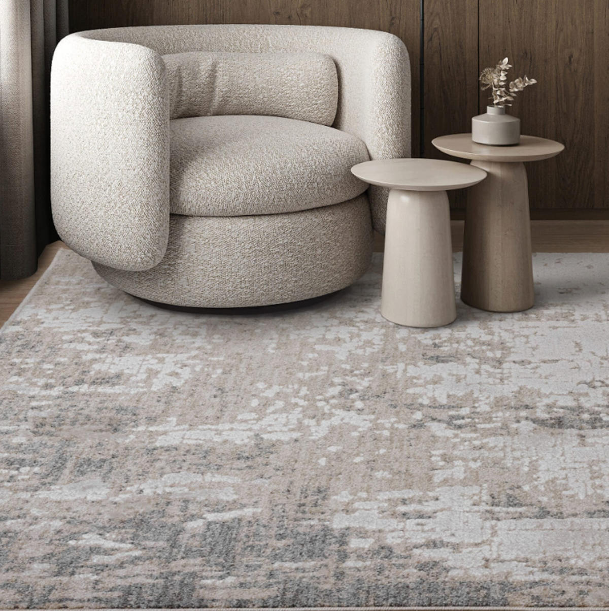 TEPPICH modern Flachgewebe FLOW Grau 200 x 300 cm - Grau, Textil (200/300cm) - Novatrend