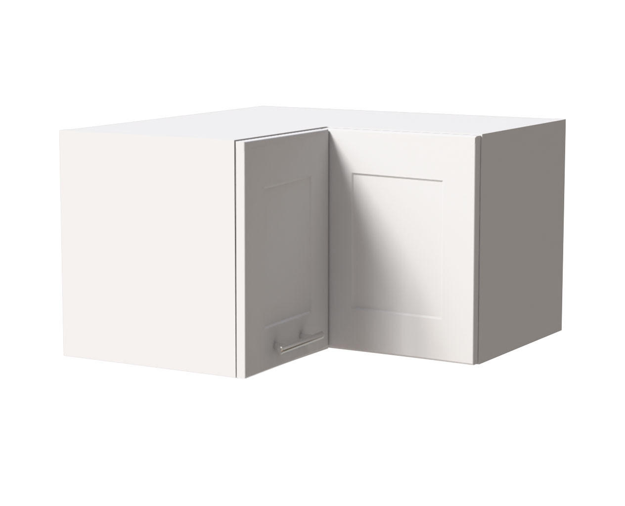 ECKHÄNGESCHRANK Oslo W12/60/36 Weiß / Weiß Matt 60 / 60 / 36cm - Weiß, Holz/Holzwerkstoff (60/36/60cm) - Feldmann-Wohnen