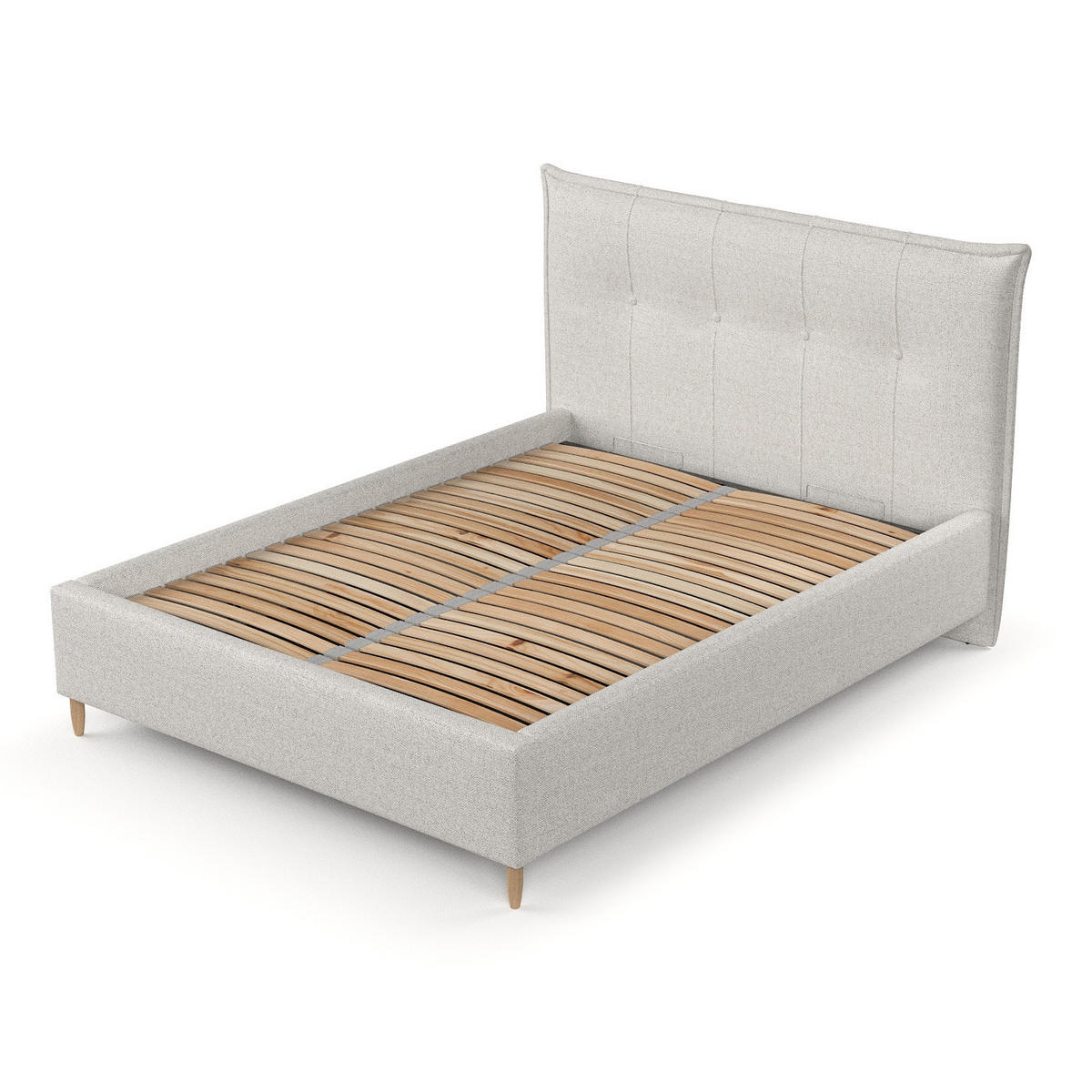 POLSTERBETT Plaza 180/200 cm Hellbeige im Riva Stoff - Beige/Naturfarben, Holz/Holzwerkstoff (180/200cm) - AltaBeds