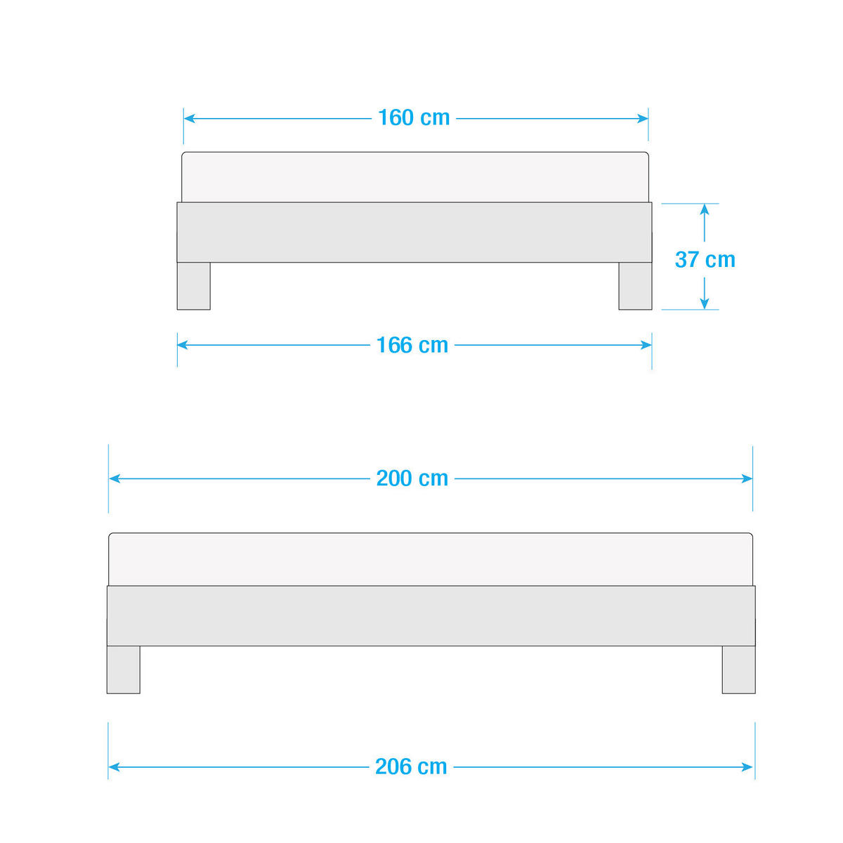 BETT - Massivholz - Kernbuche, Holz (160/200cm) - home24